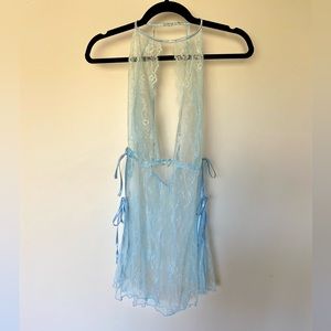 Baby Blue Lace Slip